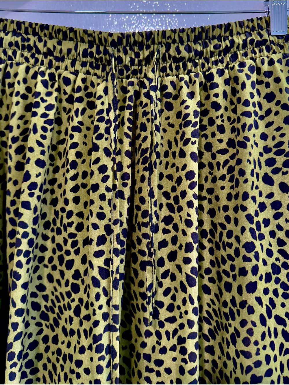 Bluetime Olive Green Leopard Print Maxi Skirt size M - Picture 6 of 10